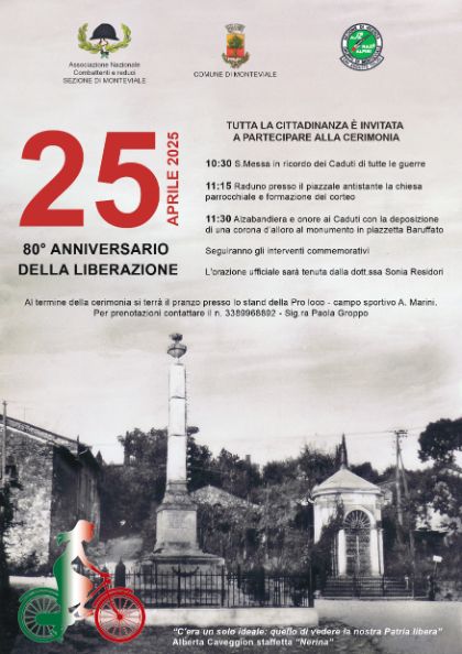 25 Aprile 2025 - 80° Anniversario della Liberazione -- 25 Aprile 2025 - 80° Anniversario della Liberazione --